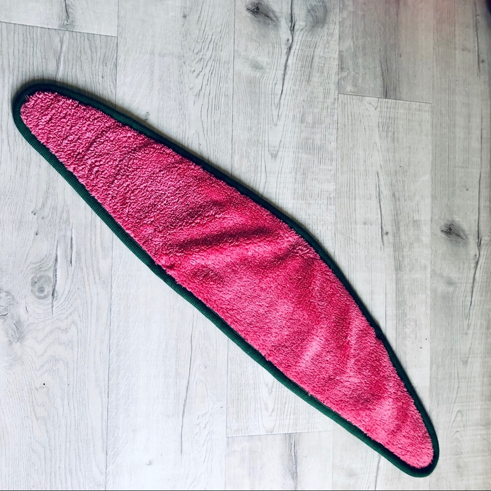 Plush Colorblock Scarf in Navy, Pink & Green - Picture 6 of 6
